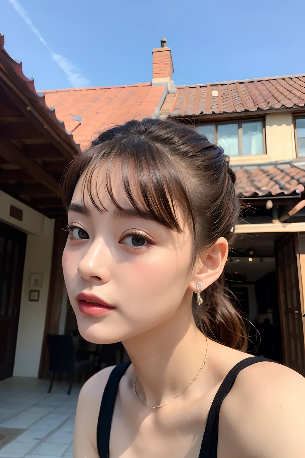 (top-quality、masterpiece:1.2)、femele、portlate、natta、Dark Cafe、Detailed sky、audrey hepburn