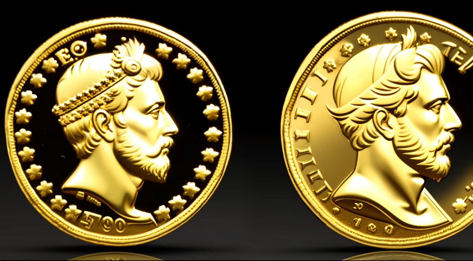 Create Epic Roman Dorada Shiny Coin Marcus Aurelius Emperor and Stoic Golden Shiny, ouro brilhante, 300 anos depois de Cristo