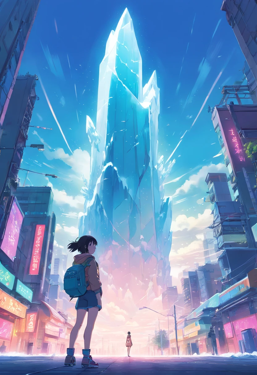 Cyberpunk, Mechanicalgirl, quebrado, There is an image of a very large iceberg, Cyberpunk, Mechanicalgirl, quebrado, com muita neve, fundo da masmorra, Fundo do icicle, fundo da arena, fundo do jogo, fundo escuro escuro da caverna,
