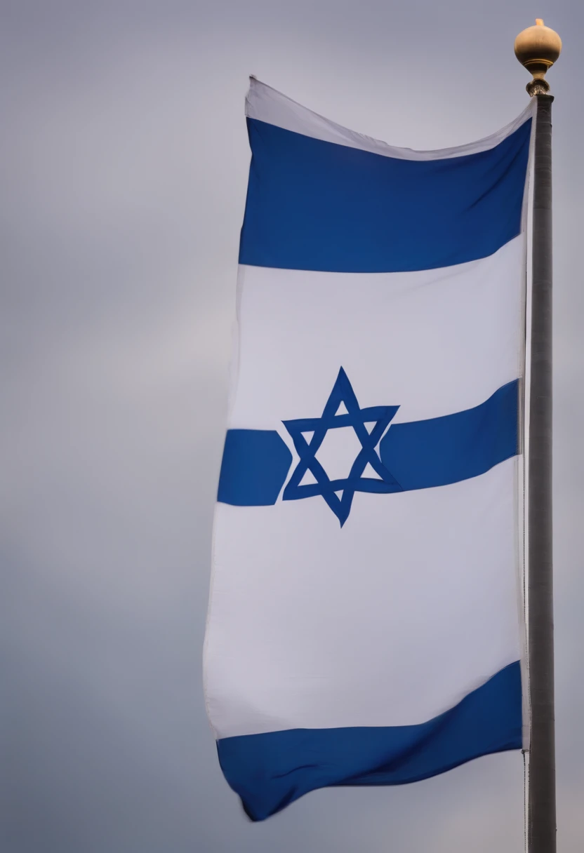 flag of israel being blessed by god, Round draw a war where the nation of Israel is worshipping. SUPER DETALHDO, SEM INTERFERENCIAS, SEM GRANULADOS, no duplication.