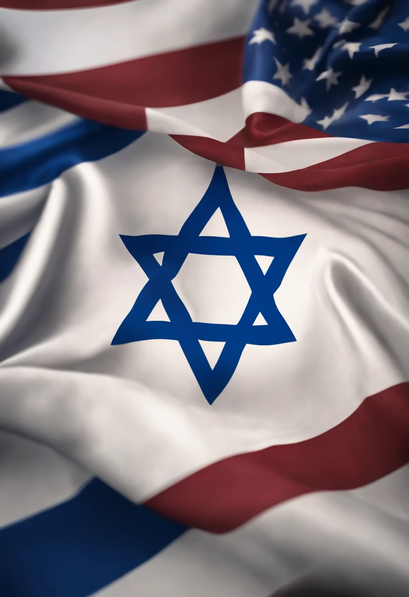 flag of israel being blessed by god, Round draw a war where the nation of Israel is worshipping. SUPER DETALHDO, SEM INTERFERENCIAS, SEM GRANULADOS, no duplication.