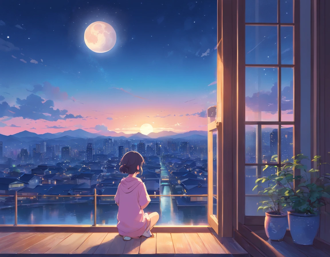 (PastelColors:1.3)、(cute illustration:1.3)、(watercolor paiting:1.1),（catss：1.4）, Leaning against the window, Facing the Moon, the moon；1.2，（（Dulce Osmanthus，Kong Ming Lantern，Meniscus，Mooncakes：1.3）），Mid-Autumn Festival atmosphere：1.3，（Kanji Chino：1.3），Traditional Chinese illustration style, digitalart, simple background, Masterpiece isolated on white background, best qualtiy, ultra-detailliert, hightquality, 4K