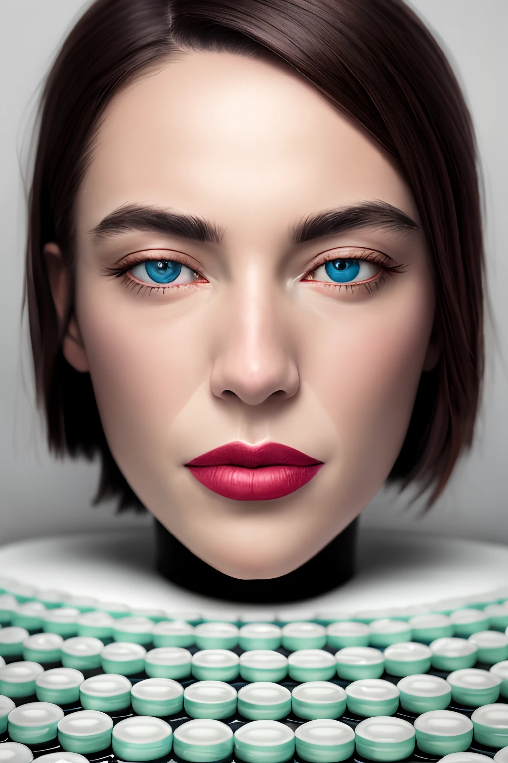 Face made of pills