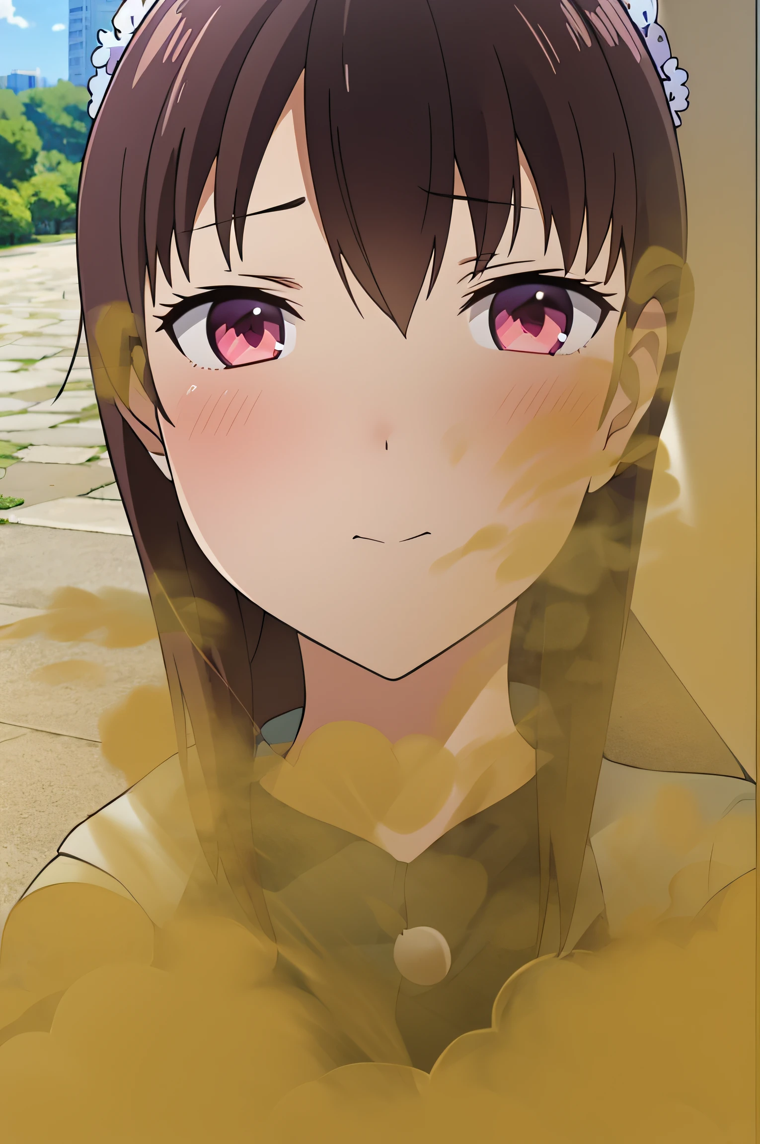 (best quality,8k,highres,masterpiece:1.2),ultra-detailed,realistic,anime,hydrangea,park,lake,small hill,pebble path,anatomically correct,wallpaper