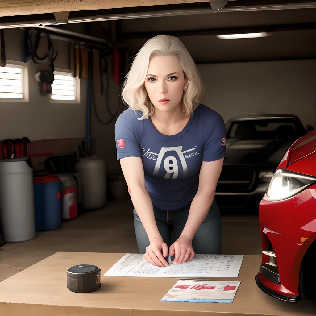 Letty Oritz is in a garage working/ fast and furious 9/