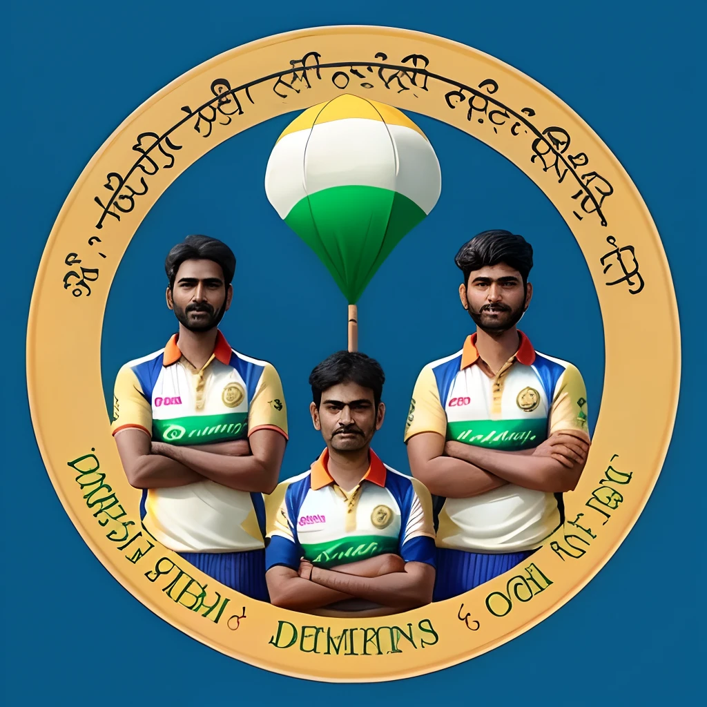 India themed logo for community cricket team