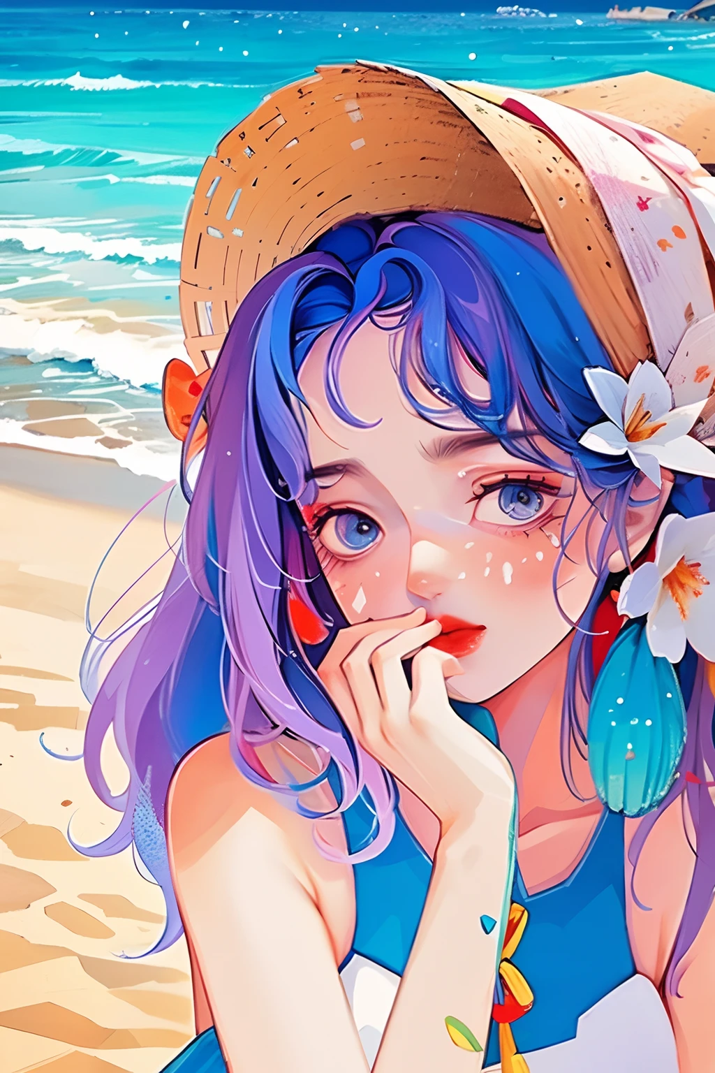 yxycolor，1girll， beachside，Passion party