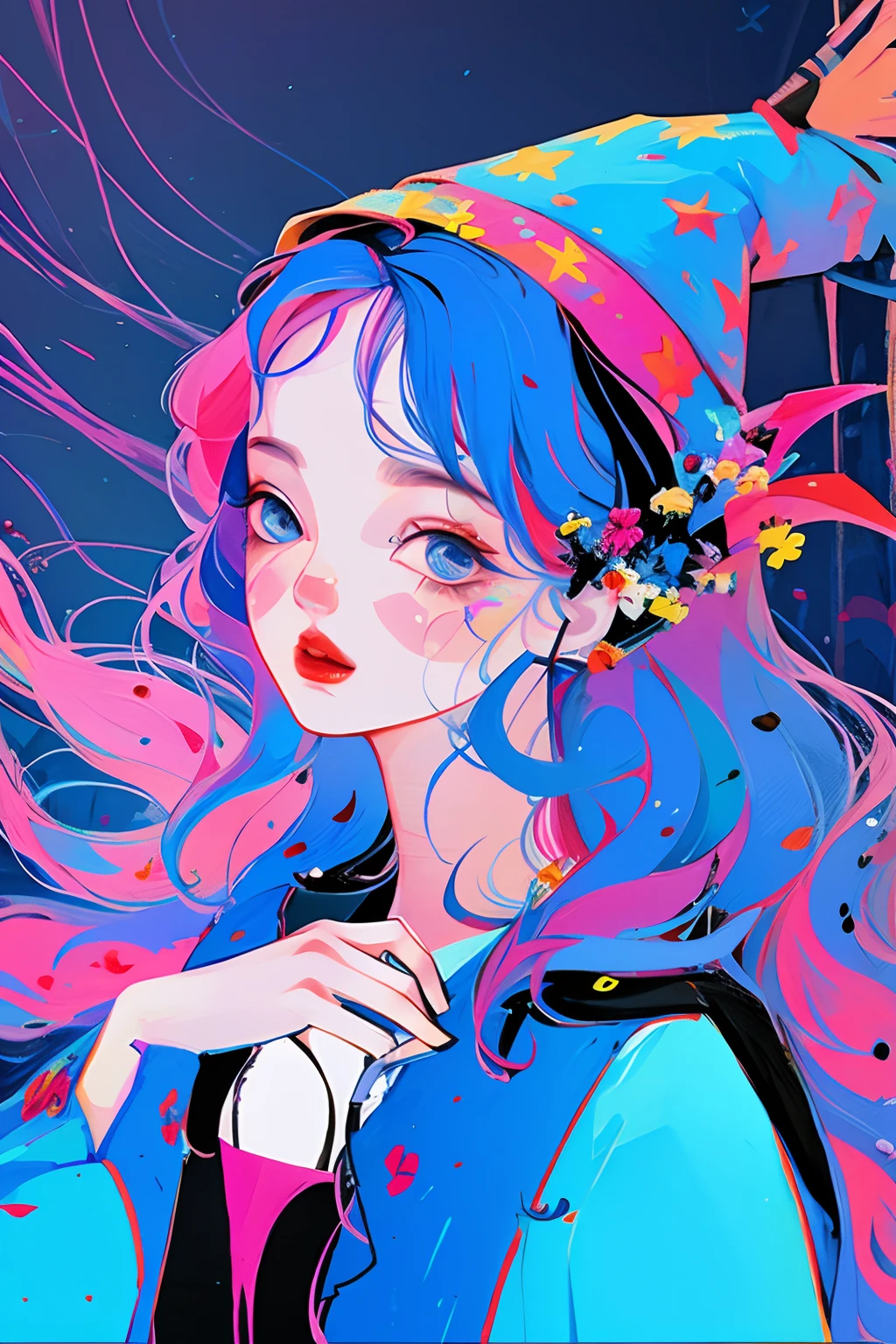 yxycolor，1girll， Painting，Vector graphics