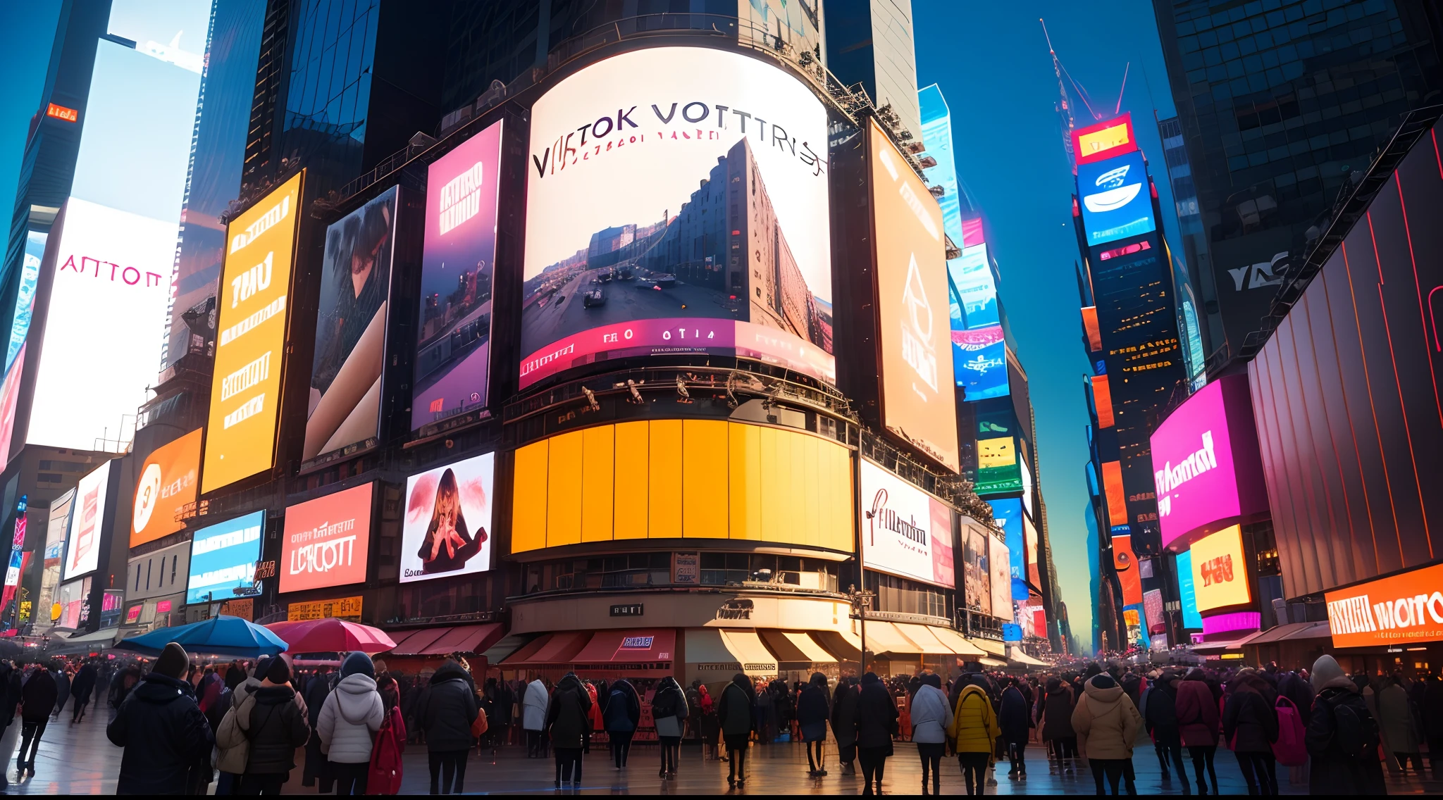 Viktori Name write en Times Square