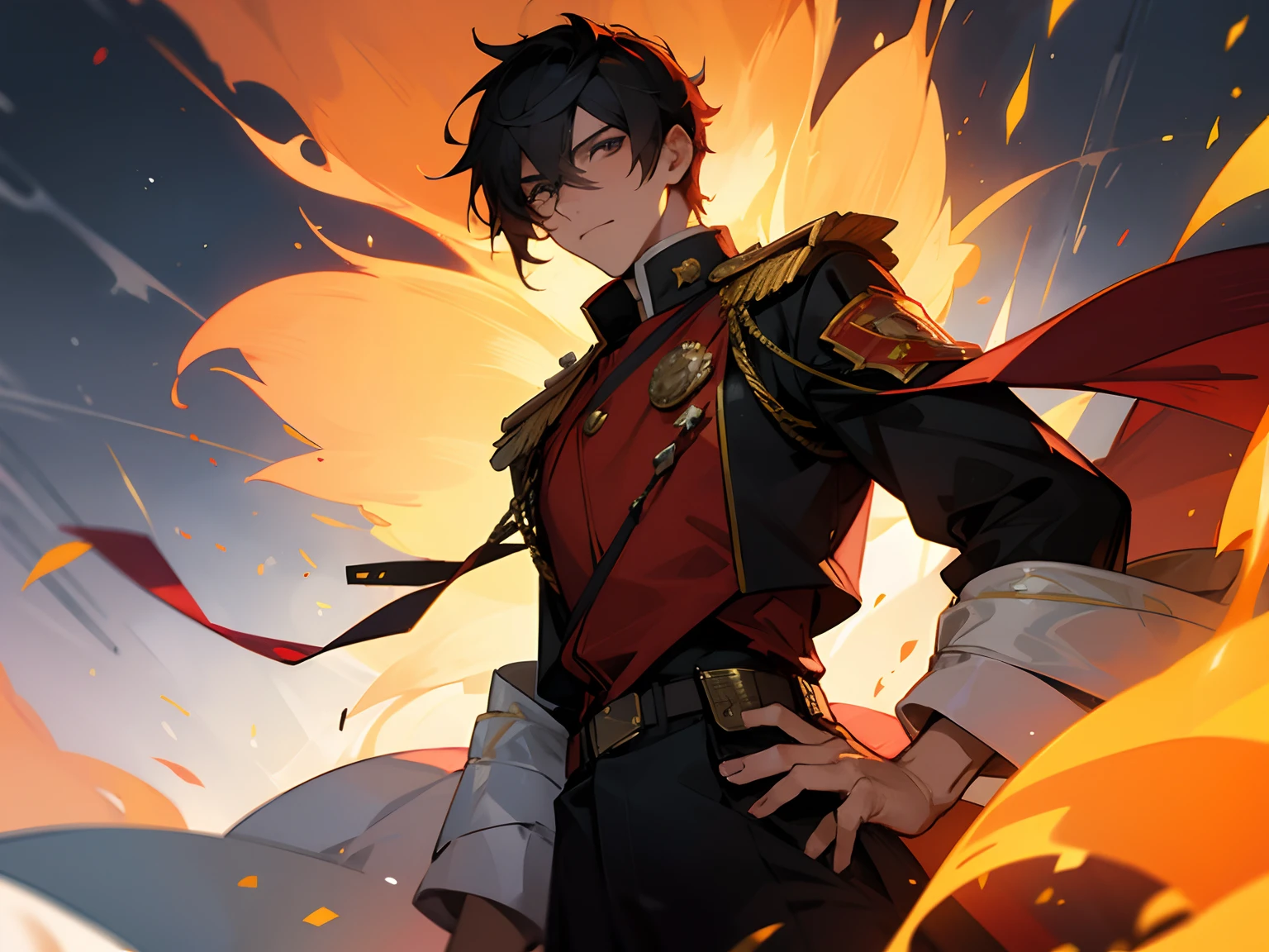 A male officer of the fire empire