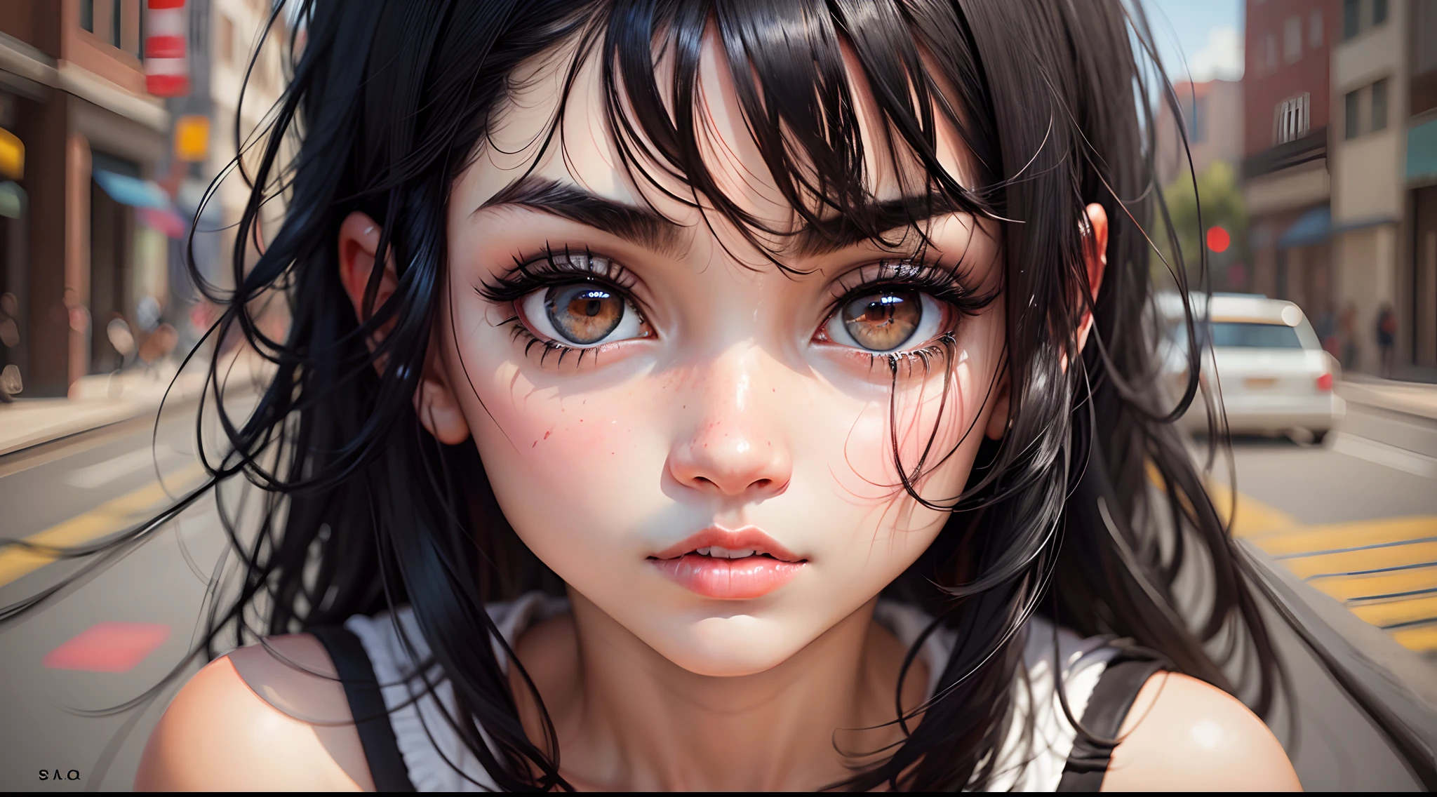 Naked teenager eye contact