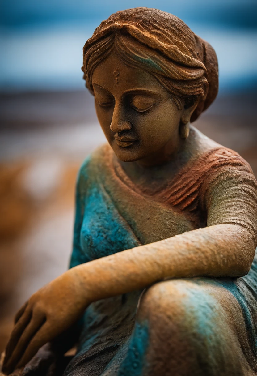 Fotografia, Salt statue of a woman.