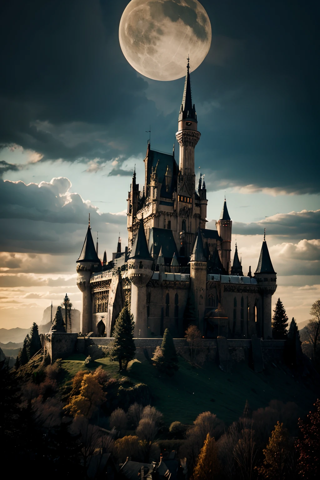 fantasy background for vampire castle