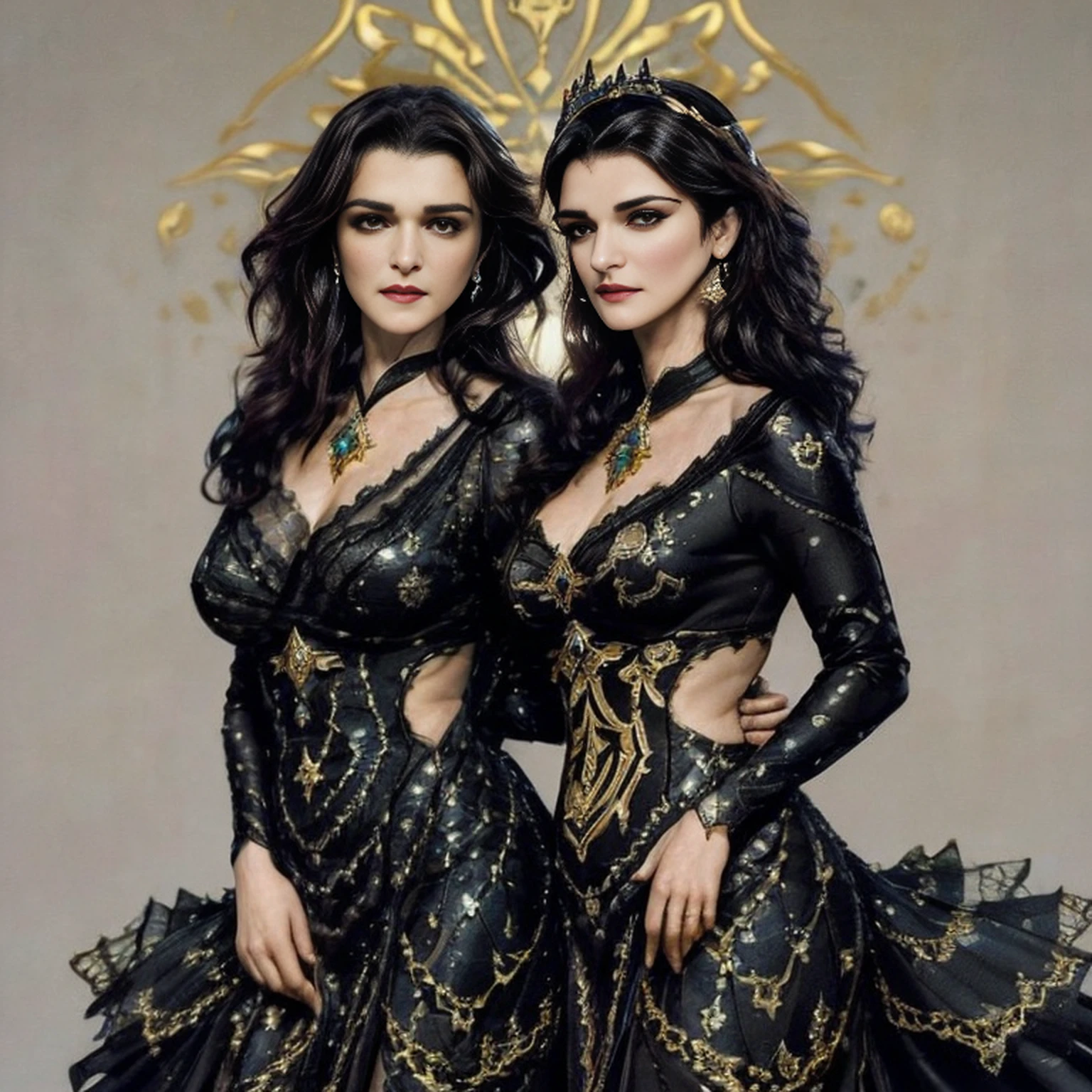 Mulher "Rachel Weisz" de Arad no vestido amarelo claro e com detalhes em preto e dourado, uma bela imperatriz fantasia, palace，imagem detalhada de corpo inteiro, ((uma bela imperatriz fantasia)), pintura de personagem bonita, por Yang J, Mago Celestial Lindo, linda donzela fantasia, inspirado em Lan Ying, estilo de arte de fantasia,  (master part:1.0), (melhor qualidade:1.4), (ultra-highresolution:1.2), (Delicate Illustrations:1.4),(8k, Foto RAW:1.2), (Foco suave:1.4),