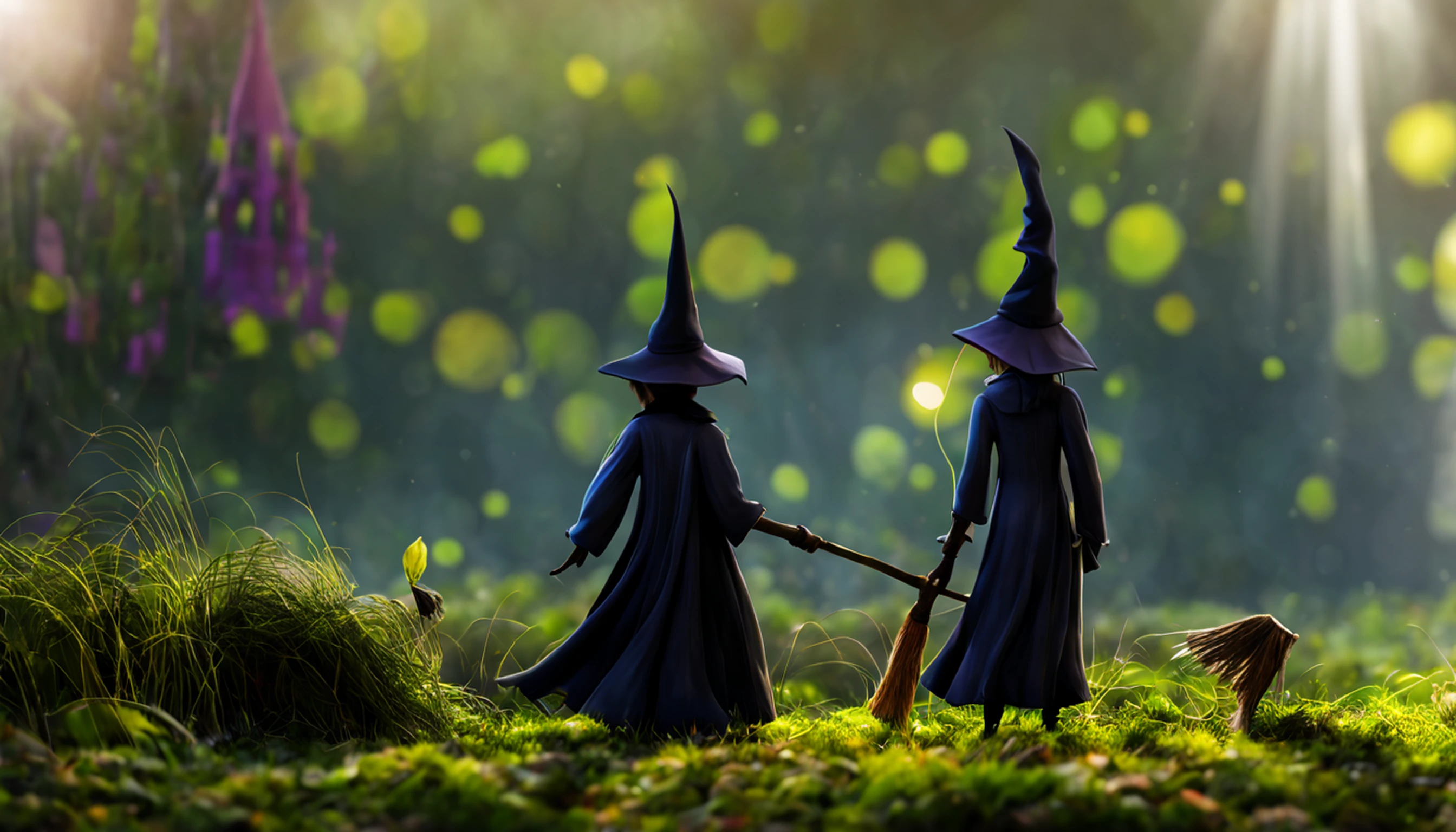 (A witch walks towards a giant lantern:1.5),(Elemento Halloween:1.1),Mundo em miniatura,(fundo limpo),master part,best quality,Mais detalhes,(super criativo),c4d,Imagem abstrata,Surrealismo,Estilo Pixar,Efeito 3D,estilo disney,luz de contorno clara,luz de aro,fantasia,holofote,8k,