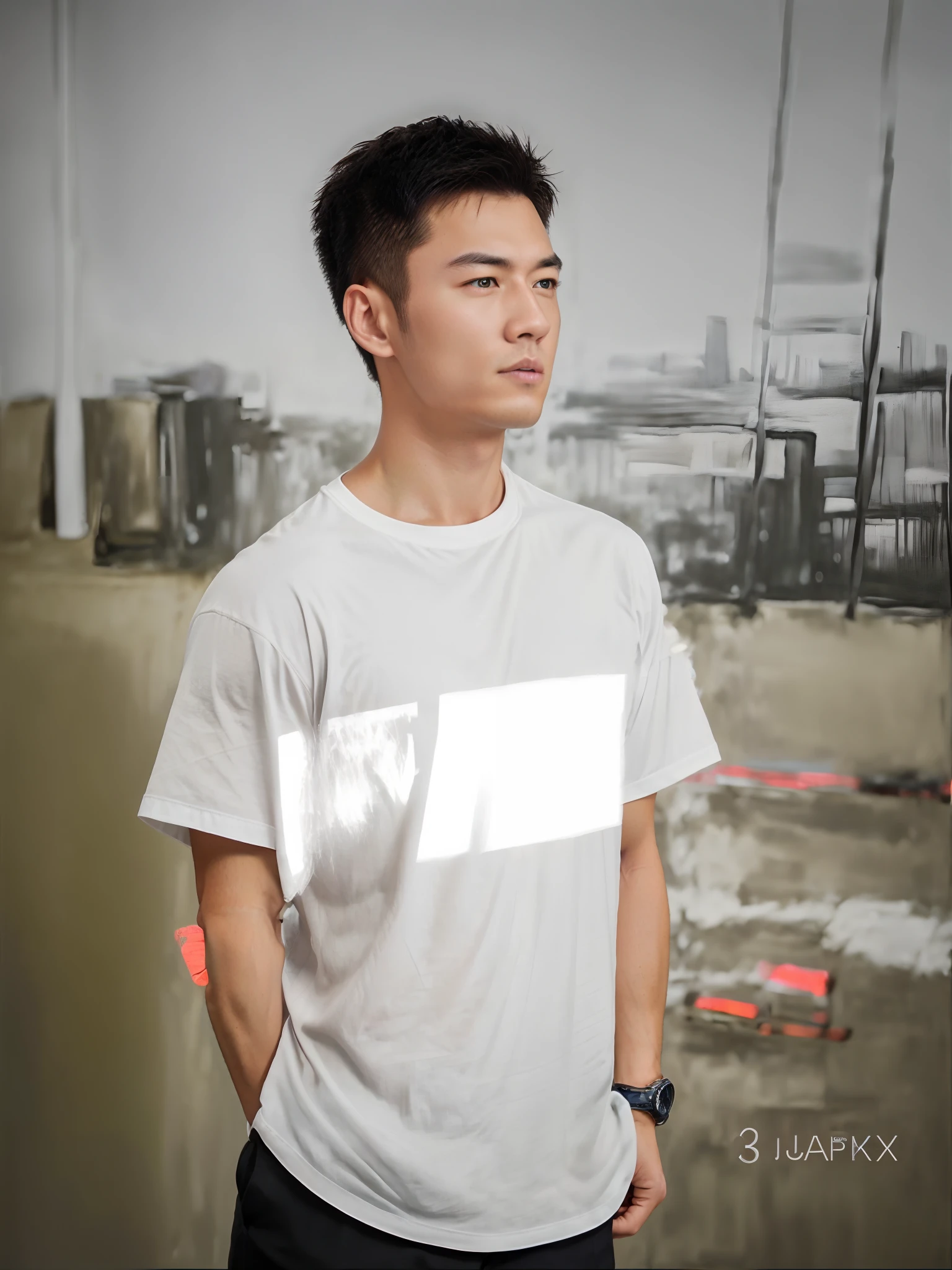 1man,
a 30 y.o muscular male wearing long-sleeve white shirt and tie, with a watch, upper body,
in camera studio with 3 flash, soft lighting,
masterpiece, best quality, 8k uhd, dslr, film grain, Fujifilm XT3 photorealistic painting art by midjourney and greg rutkowski