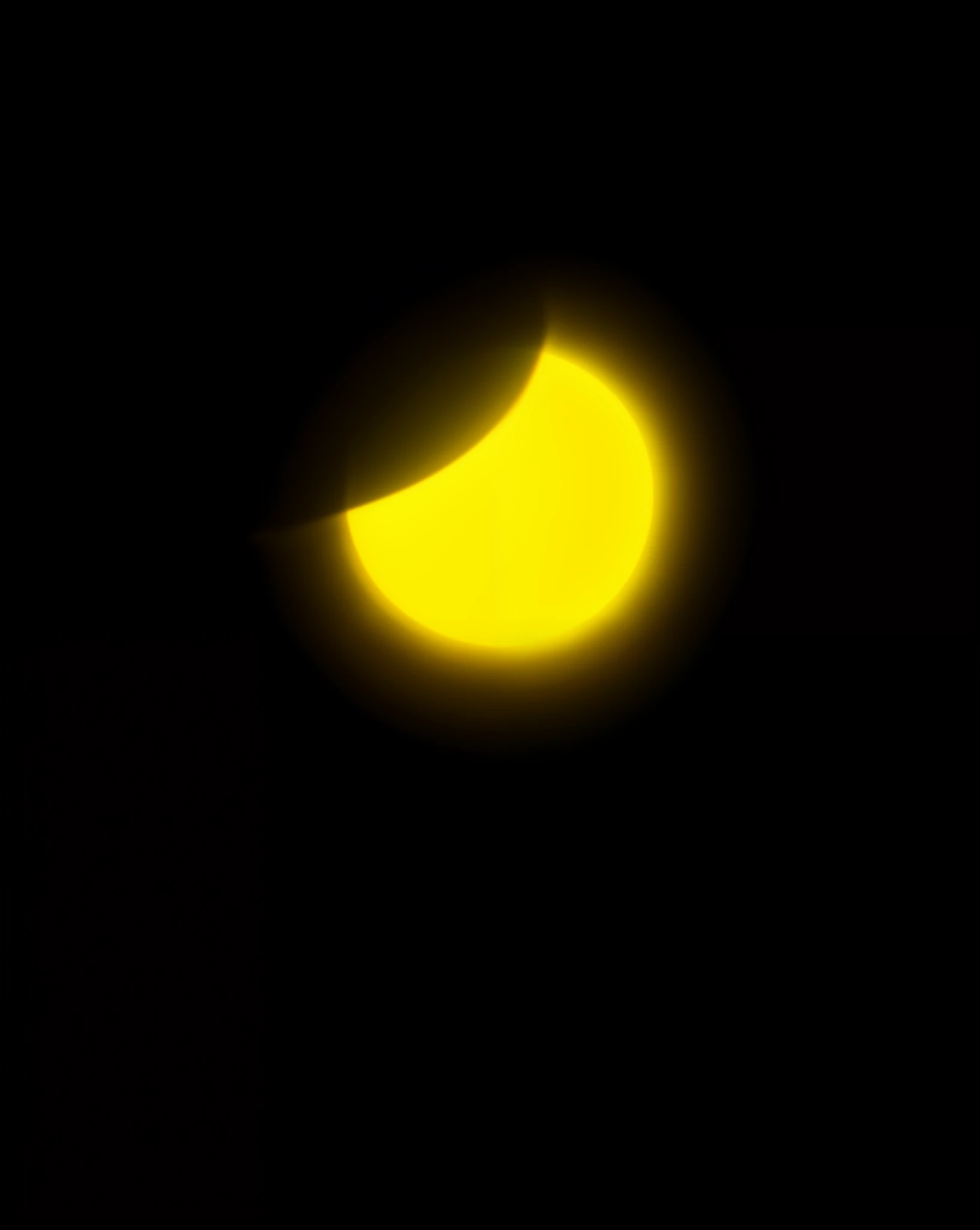 Eclipse of the sun in high definition from a photo taken from a telescope with high definition HD