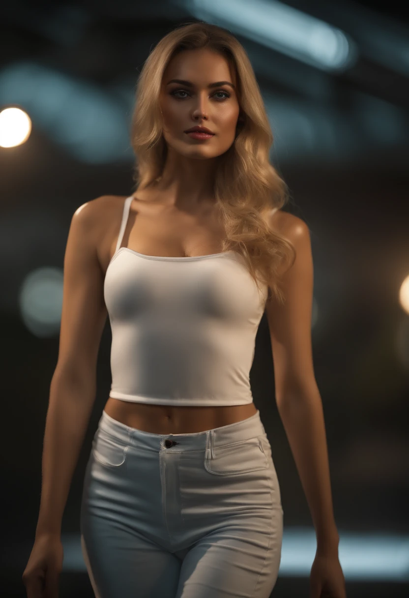 8k, masterpiece, RAW photo, en iyi kalite, fotorealistik, highly detailed CG unity 8k wallpaper, depth of field, Cinematic light, lens flaresi, ray tracing, (an extremely beautiful face, beautiful lips, Beautiful eyes), Face with intricate detail, (ultra-detailed skin), 1 girl, Dark, in deep shadows, beautiful ukranian girl, Ukranian model, 1 erkek, (a very fit and muscular body:1.3), (looking at the audience), (A GREAT TENACIOUS LOOK:1.3), (kolsuz), (Fashion City by Night, dark night, neon tabelalar, Blurred background), moda sokak gece, (arkada insan olmadan:1.3), beautiful earrings, bilezikler, kolye, pantyhose, clear eyes, Walking, (solgun ten), (big eyes), face forward, (upper body shot), (ipek renkli bir elbise:1.3), (blonde hair), (dar ve dantelli bir elbise), (saydam), (looking at the audience:1.3) open chest, very thin, medium-sized breasts, Don't turn your back, (Rear shot), saydam, Buttocks of medium size, NFSW.