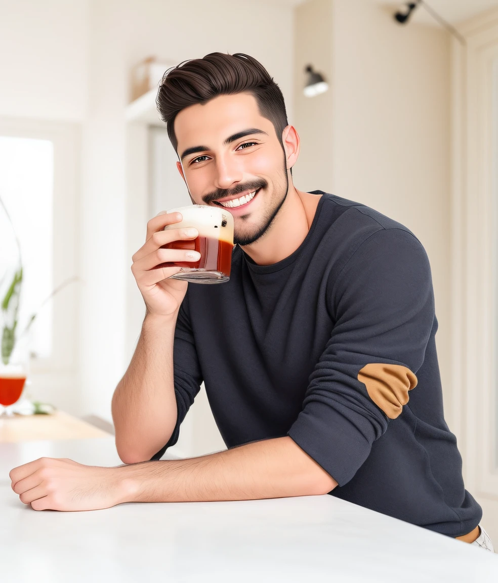 hombre sonriente bebiendo un vaso de jugo en una mesa en una cocina, Sosteniendo una bebida, Cocktail to drink, Hombre atractivo, attractive man drinking coffee, Hombre atractivo, A man in his 20s, con una bebida, beber jarabe para la tos, Hombre sonriente, hombre sonriente, young spanish man, atractivo y atractivo, Hombre bebiendo cerveza, Hombre guapo, jugo de bayas, hombre sin barba, hombre afeitado la barba y bigote, hombre sin barba, hombre sin bigote