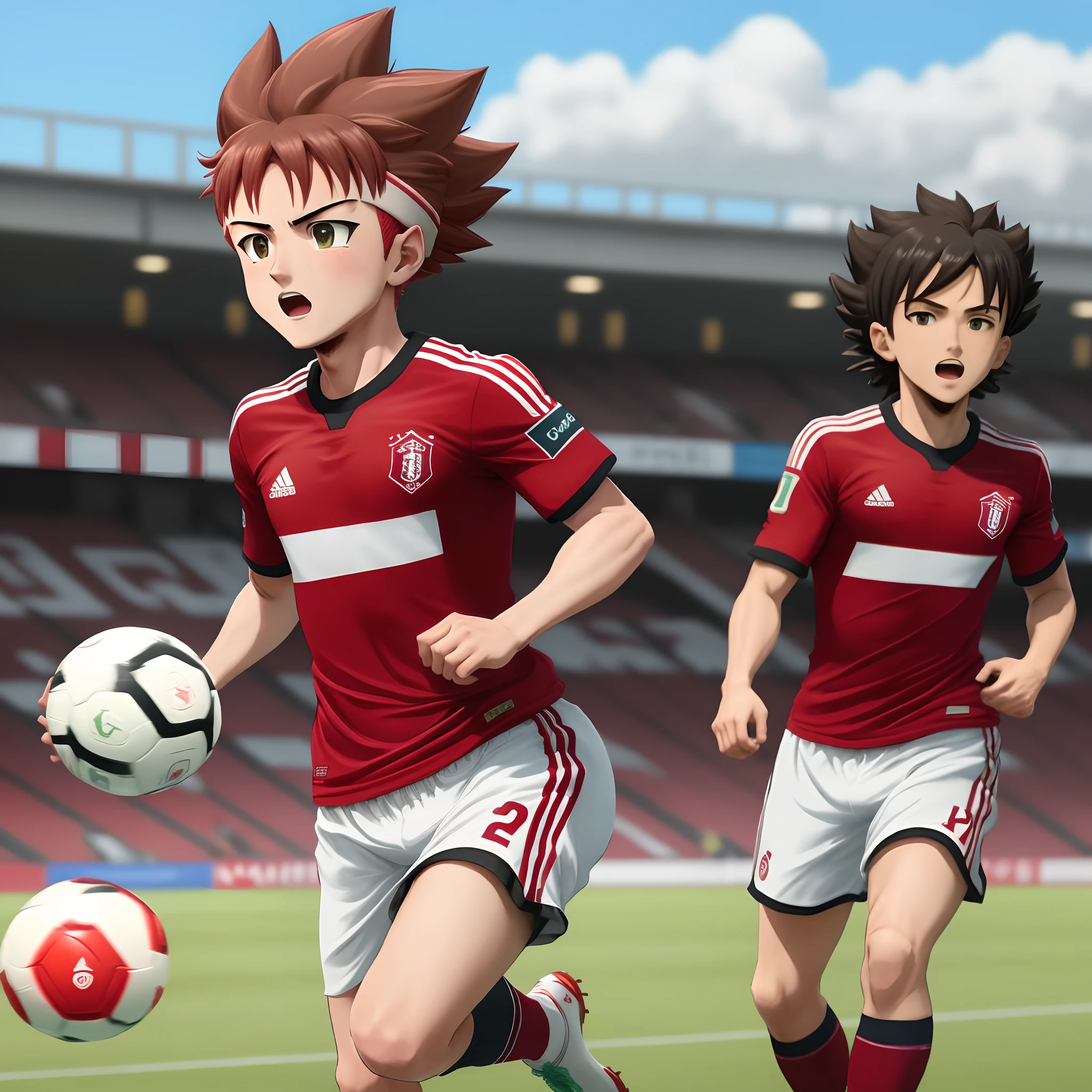 Crie para mim o shirou fubuki de Inazuma eleven jogando no flamengo