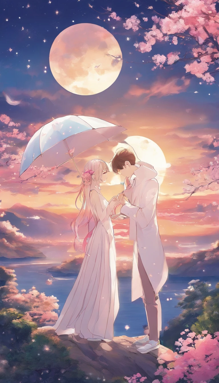Imagine a couple in love, Spend a beautiful evening under the stars. They are free to fly in such a beautiful sky today, Full of stars,The full moon reflected their faces. They enjoy the moment,Think about their future together. When the sun rises, They love each other again,Call their friends,Tell them they're dating,Get married next week. They don't care what others say,Because they want to be remembered together. This is not anyone's problem,It's their problem. They let it happen,Because it's worth it,It must accompany each other。.