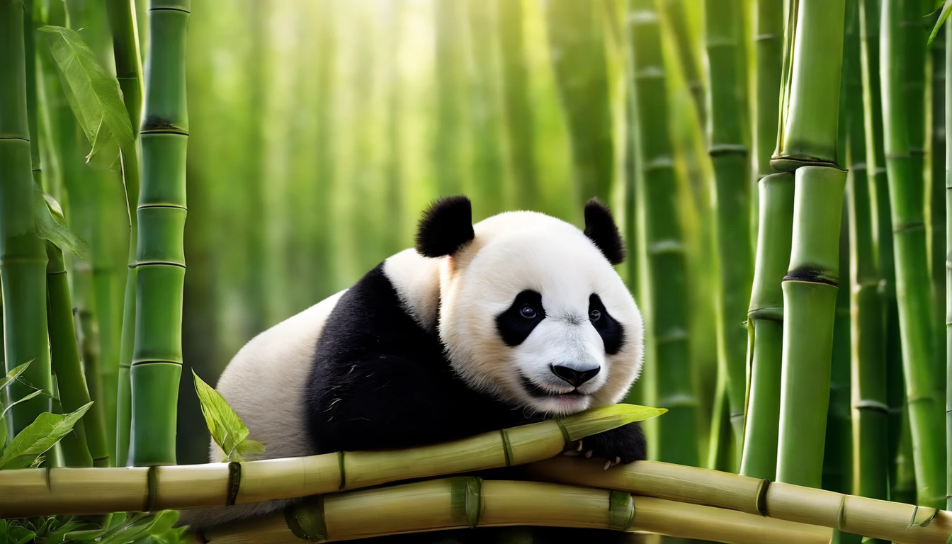 (best quality,4k,Altas),Um panda estilo Pixar, 3d, lora, na floresta com flores diversas ,momentos alegres,A beleza da natureza,,Olhos curiosos,Patinhas fofas,luscious greenery,feixe de luz solar,bamboo bamboo pieces in hands, ,Dancing SheetsMiscellaneous Sizes,amigos para sempre ,Imaginaçãcenas emocionantes, Charme do Conto de Fadas,gotas de orvalho cintilantes,Bsorrisos travessos,infinitas possibilidades,Beautifully illustrated pages