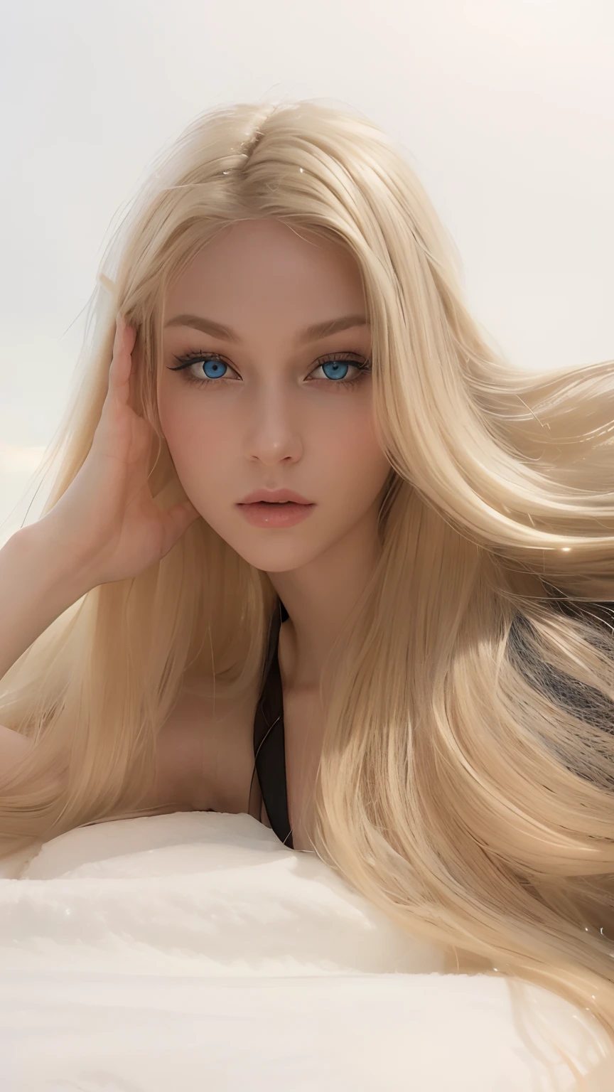 (extremely detailed CG unity 8k wallpaper,masterpiece, best quality, ultra-detailed),(best illumination, best shadow, an extremely delicate and beautiful),floating,high saturation,blonde hair+blue eyes:1.2,gloomy gothic scenery, long hair, gaze into the distance. (A beautiful girl with long blonde hair and blue eyes sparkling gothic lighting)