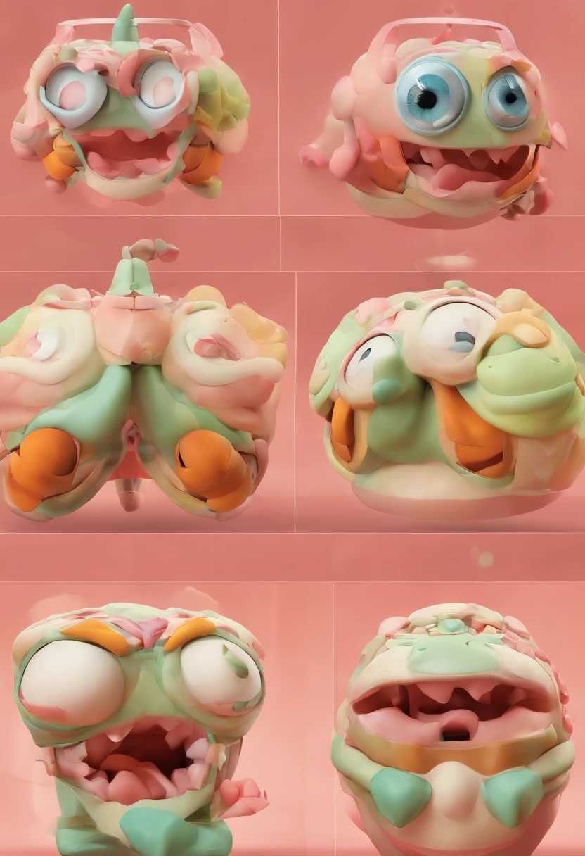 Three headed naked froggy
