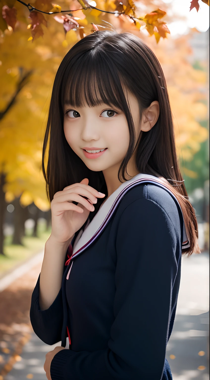 Japanese schoolgirl),((Beautiful girl)),cleavage,the expression imagining what feels good:1.2,(perfect body beauty:1.2),((perfect body)),(shy smile),beautiful teeth,