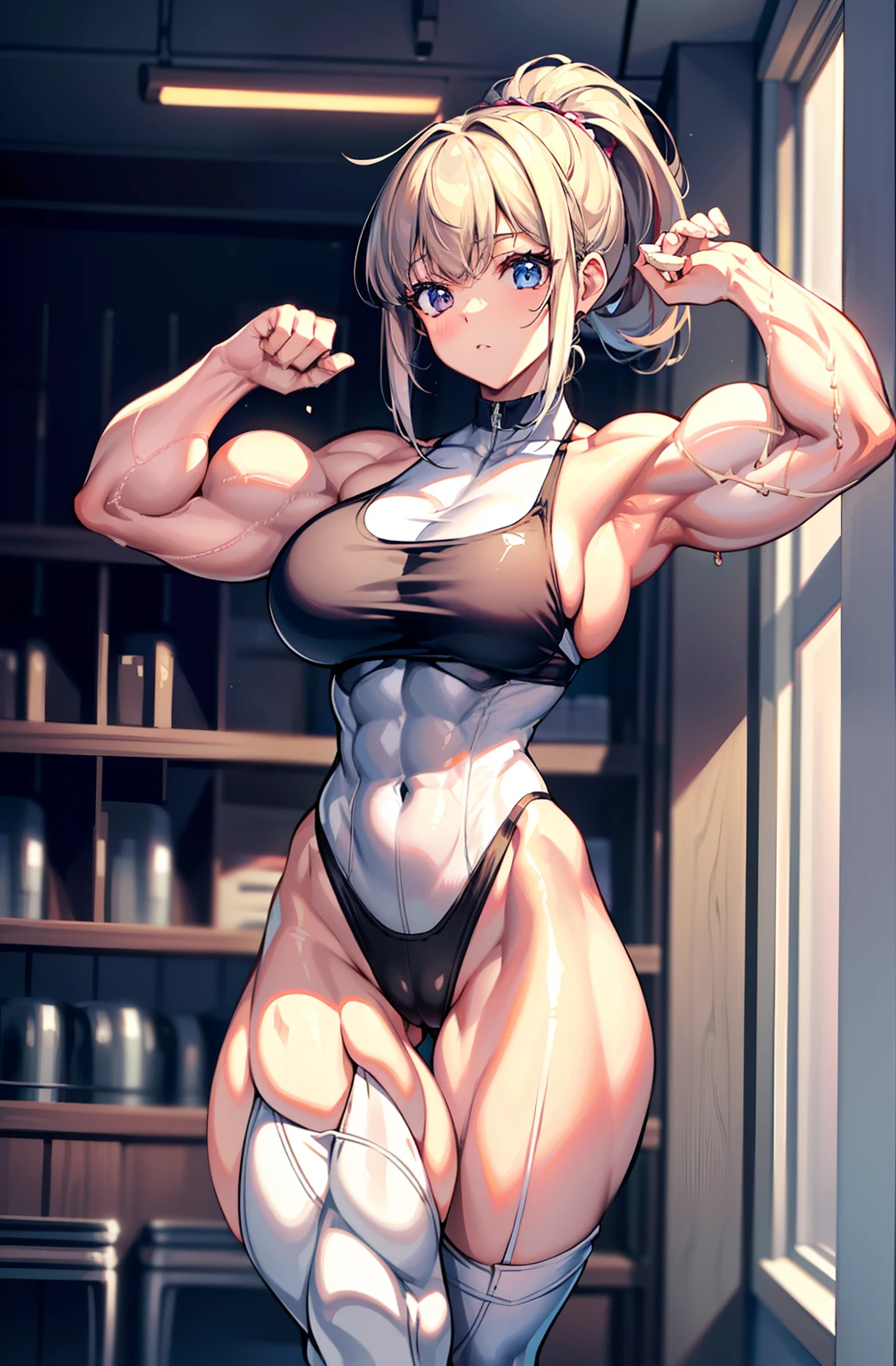 (BEST lighting) , (ultra intricately detailed) , 4K unification, (super-detailed CG: 1.2) , (8K: 1.2),(Original), (Masterpiece) , (Best quality),(Masterpiece:1.4),Anime-ish high quality,(Masterpiece),Masterpiece, Super clear picture quality,Clearer than movies,(Fine face)Best quality, absurderes,((masterpeace, 4K, 8K, Yes, A high resolution))1girll, girls,She was in the dance training room,Ten strong abs,standing on your feet,Exposing the abdomen, Pink costume,There are bulges of dense veins on the arms,Spring, Boots, Perfect figure, Long white hair, Dynamic pose,Legs exposed,Strong leg muscles ((body builder:1.5)),Ballet studio(Beautiful bace),(Girl),(Female),(((Upper body:1)))