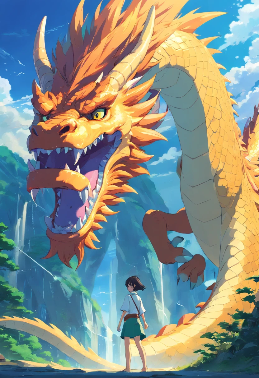 un troll affronte un dragon