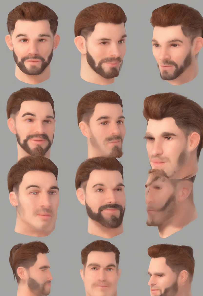 Homem de pele clara, com barba, cabelos curtos, olhos castanhos, fisioterapeuta, pilates, professor, jaleco, studio de pilates, fisioterapia, bonito,
