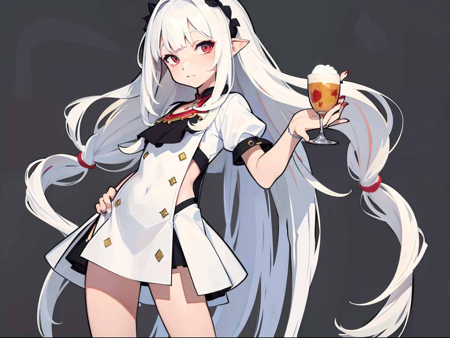 a matural female,Parted bangs,White color hair,Long hair with micro-curls,Standing painting,Character drawings,front-facing view,Tall one,Fantasy style costumes