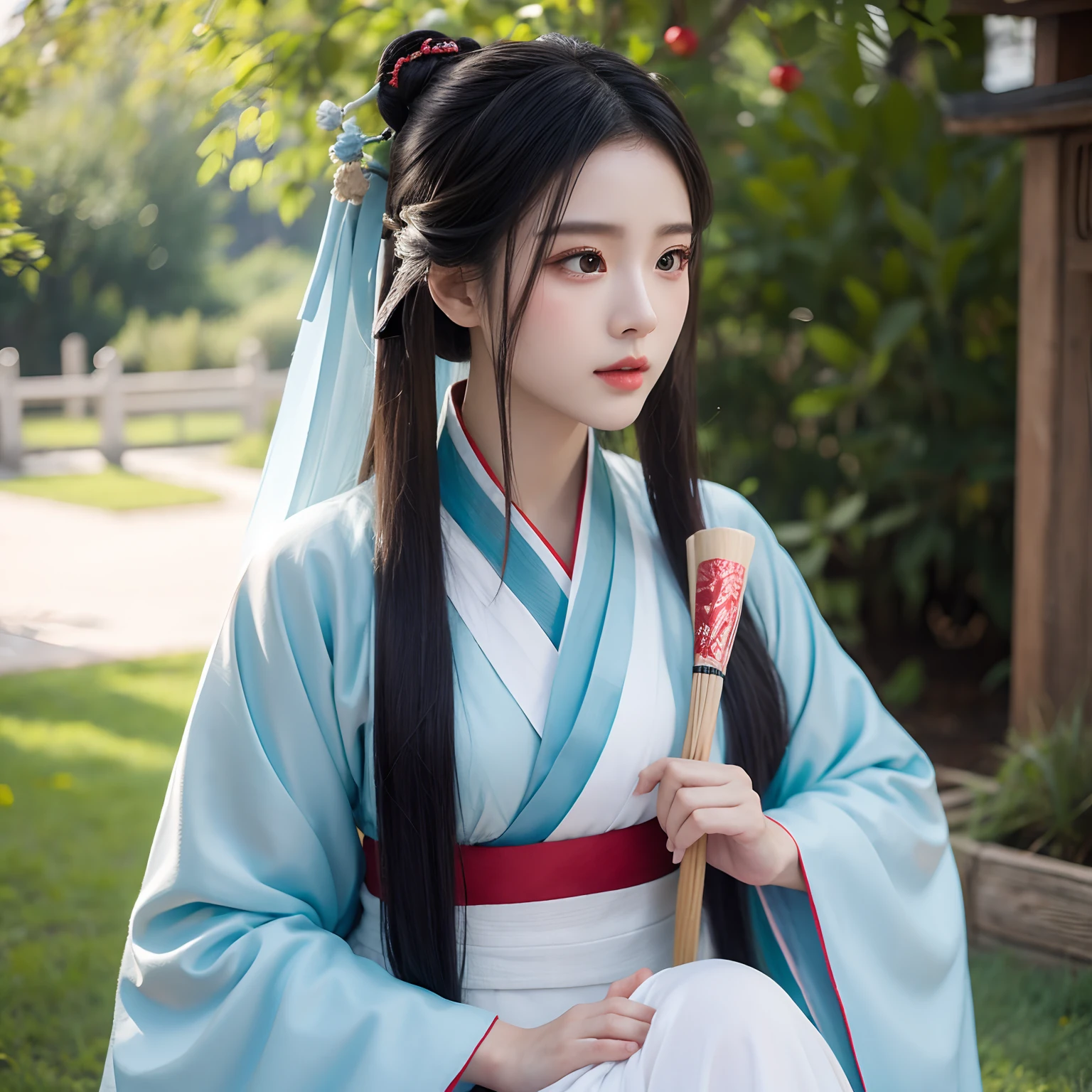 A beautiful woman in Hanfu