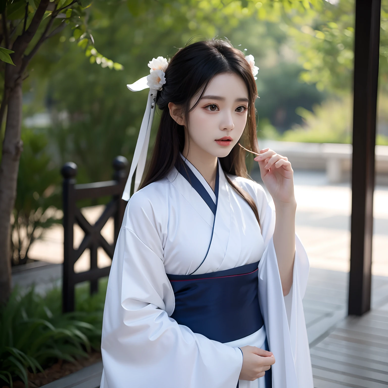 A beautiful woman in Hanfu