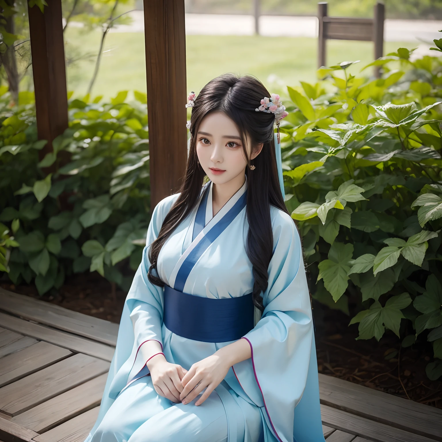 A beautiful woman in Hanfu