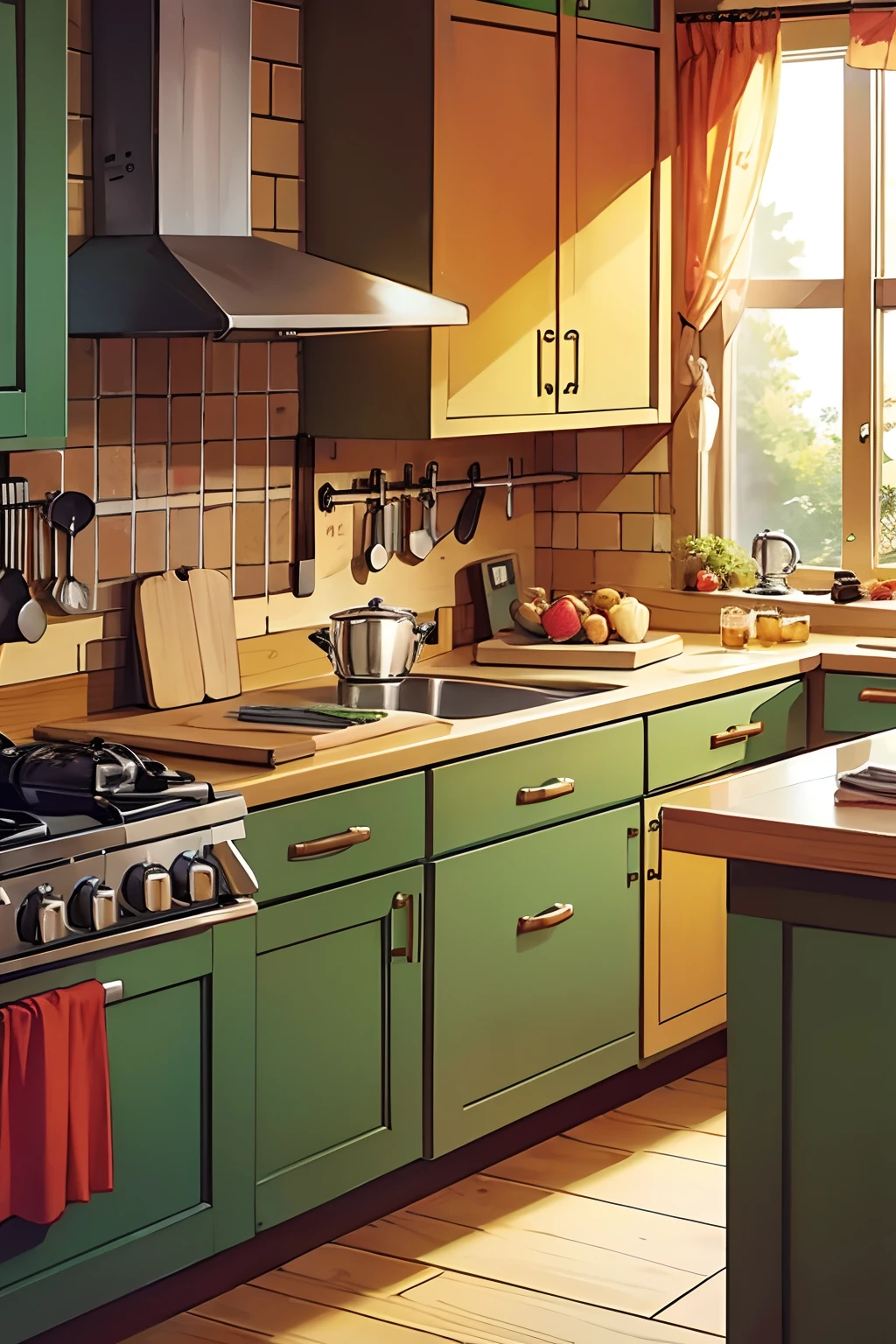 A parade with kitchen accessories