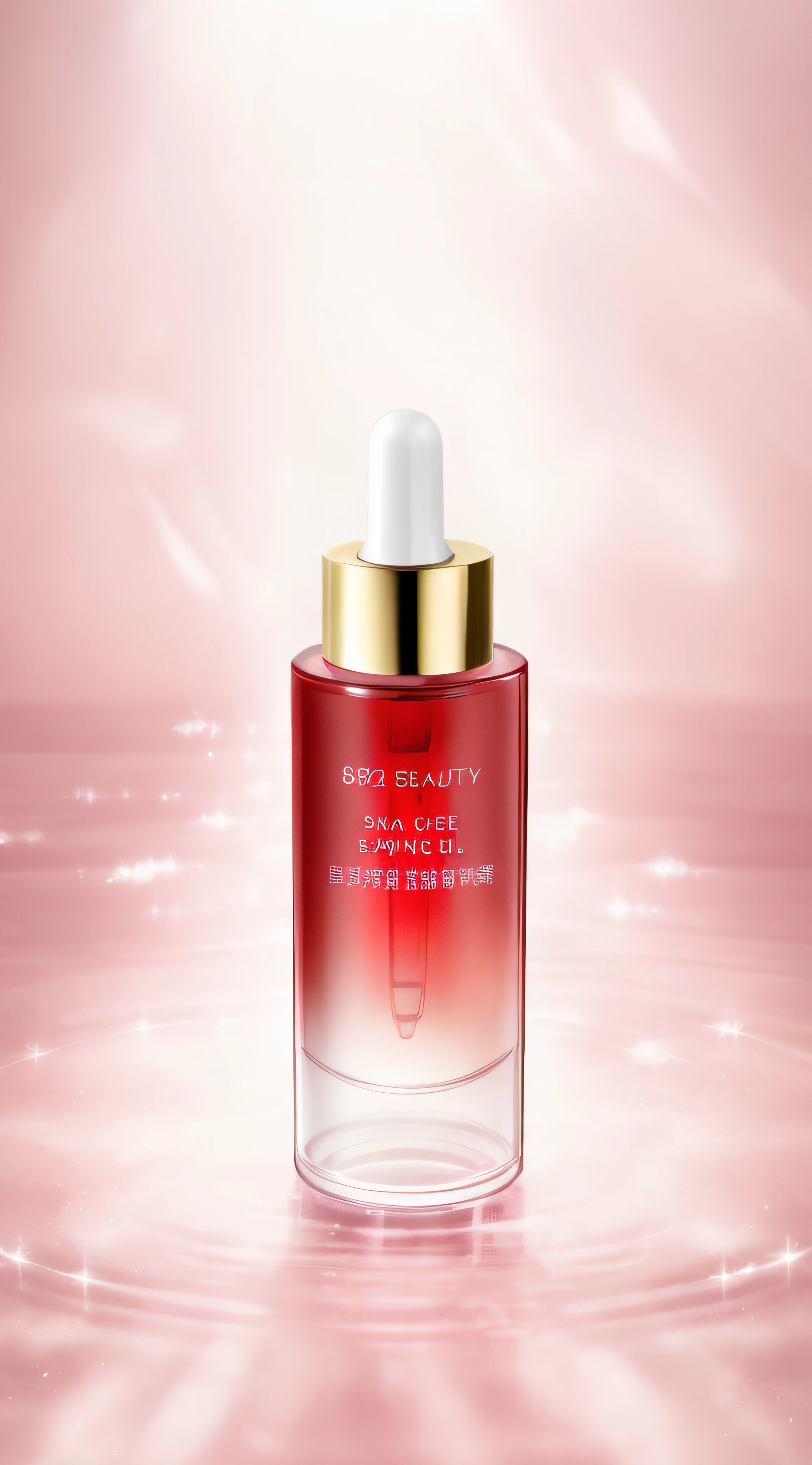 Red beauty skincare bottle on pink background, Intense, shaxi, red glowing skin, su fu, scarlet, the essence, Red blush, Yan, Reddish, Lu Ji, 1 8 I, Red liquid, oil, reds, ji-min, their, jia, ruan ji, beauty campaign, Inject the Northern Lights