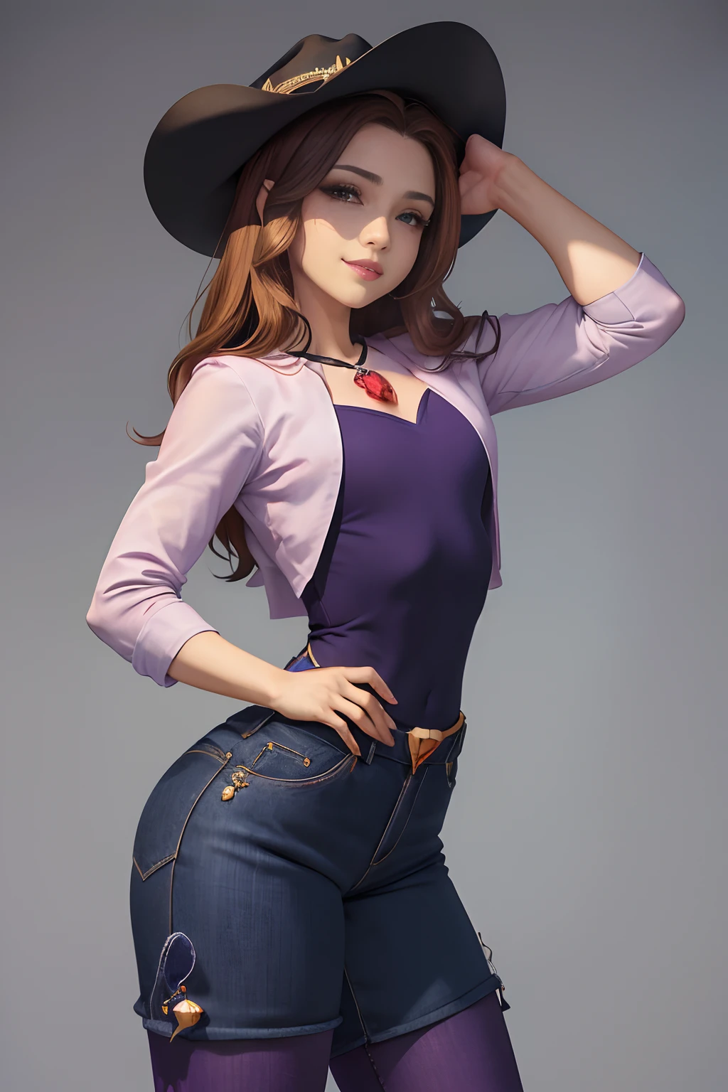 (Obra maestra, La mejor calidad:1.2), Disparo de vaquero, solamente, 1girl, mlpdazzle, sonrisa malvada, Mirando al espectador, Brazos cruzados, vestido, pantalones cortos morados, Legwear estampado, beltt, jewely, espigas