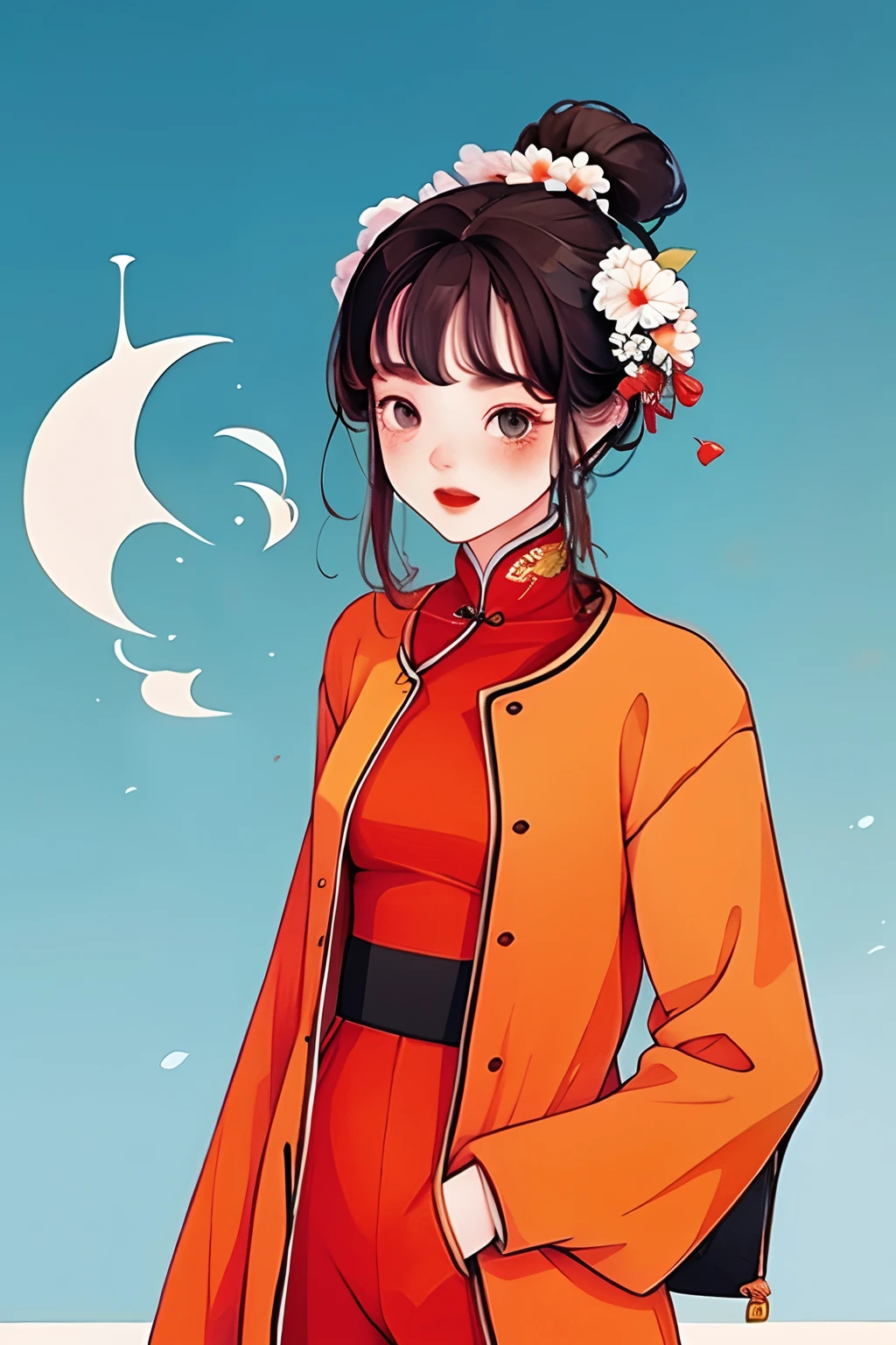 yxycolor,1girll, China-style,Tang suit