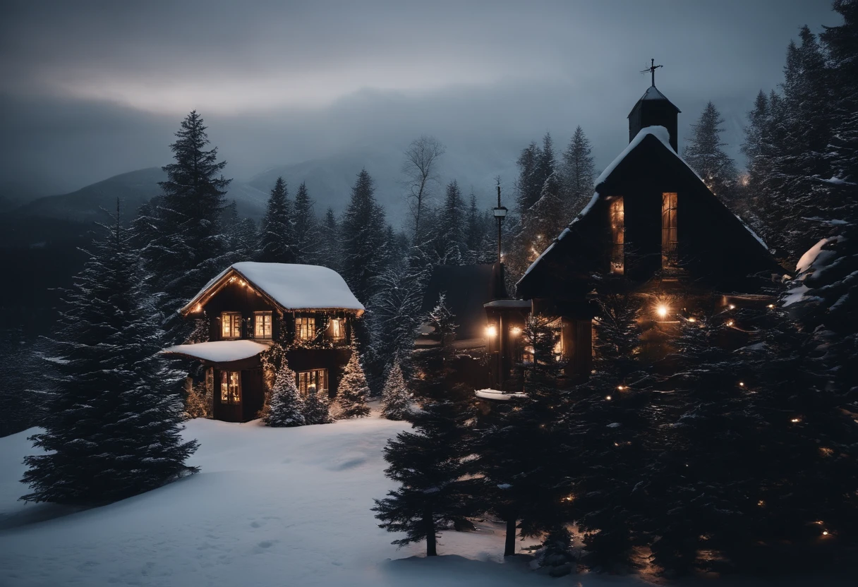 Create a black background, and around the image only put white Christmas themes in the 4 corners