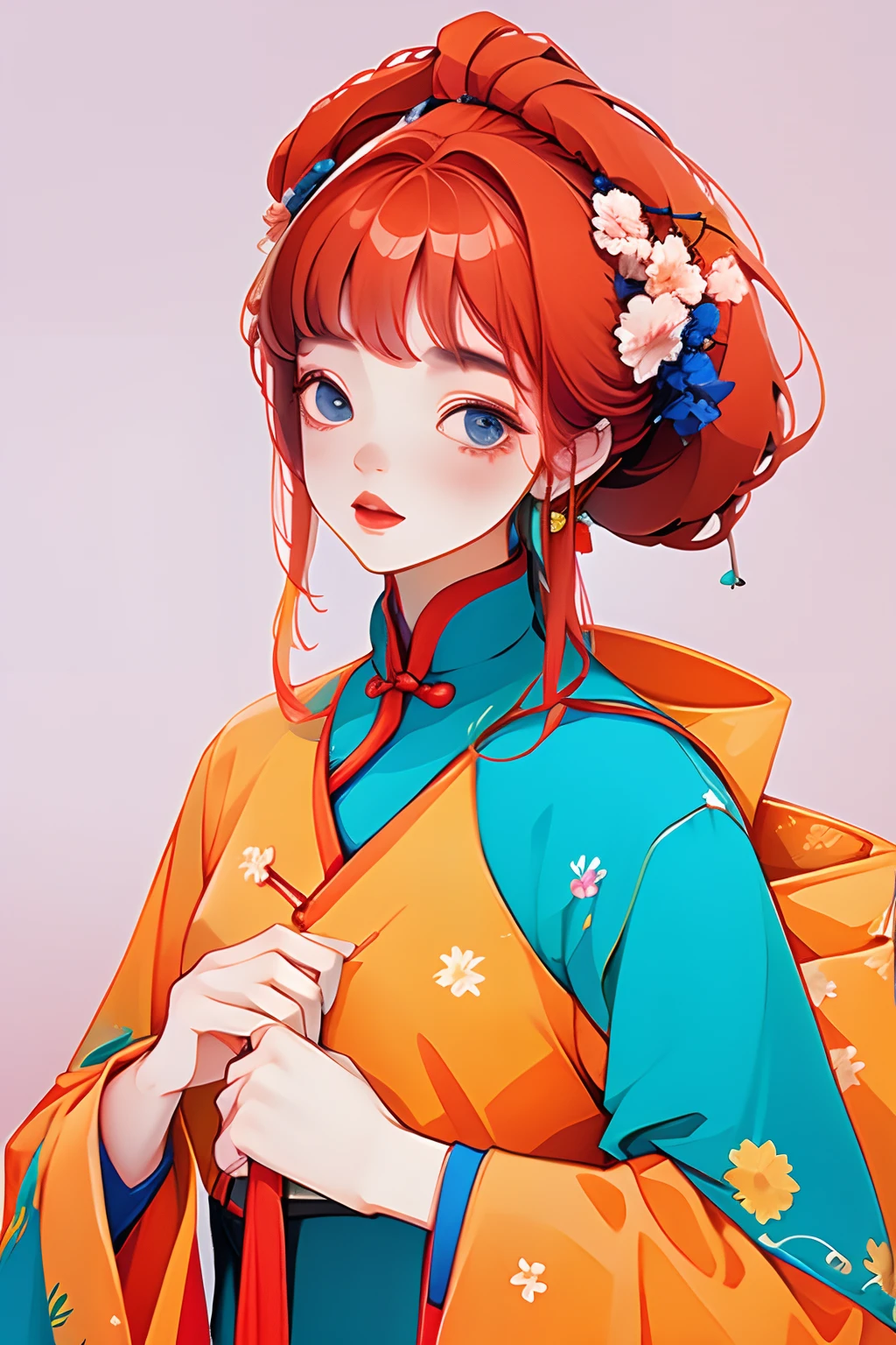 yxycolor,1girll, China-style,Tang suit,Rich colors