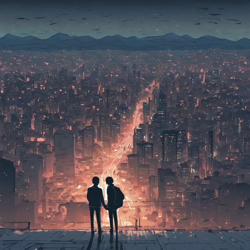 Album Cover Design Ideas:
1. **Background with**:
-feature: Turbid night view of Seoul city, You can see the silhouette of the building and the lights of the car.
-Color: A little grey and blue, Overall feeling cold.
2. **Central figure**:
-feature: Korean men and women are standing on opposite sides of each other and not looking at each other.
6. **Detail items**:
-clock: Centrally located, Symbolizing that time stands still.
-photograph: Separated between the figures,, A little torn appearance.
5. **atmosphere**:
- Overall calm and calm, However, it is designed to make you feel the weight of sadness and separation.
summarization: This album cover is about the distance between the two and the distance between their feelings, They try to express their regret and love for each other at the same time.