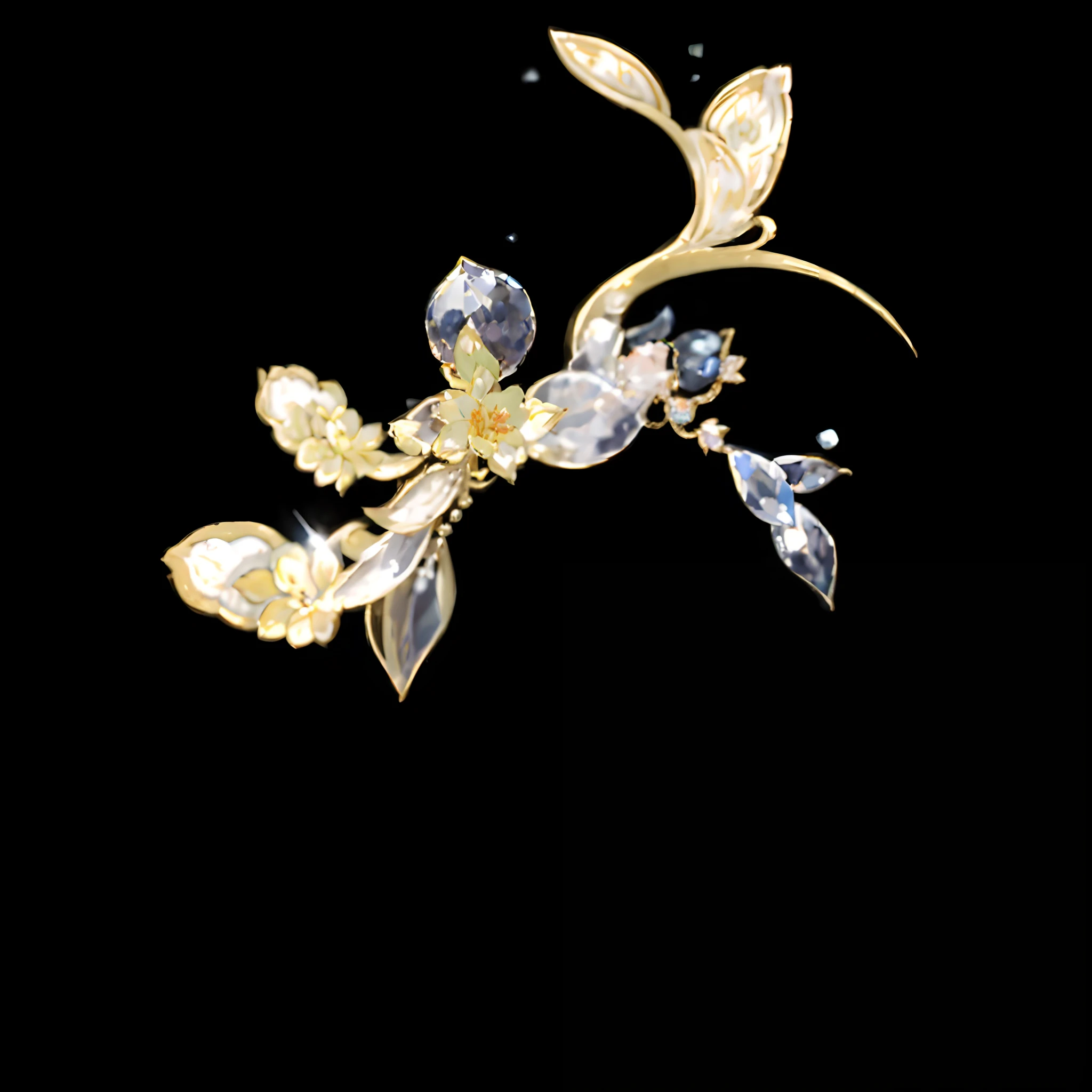 ultraclear,Superb details,Ultimate detail,Exquisite jewelry,Close up of gemstones and flowers, Delicate and ornate enthronement earrings, Gorgeous earrings, Gorgeous earrings, Ultra-realistic fantasy earrings, Gorgeous earrings Delicate jewelry earrings, ancient chinese ornate, The earrings are of high quality, Qing dynasty, Gorgeous metal gold earrings,Pair it with beautifully decorated earrings