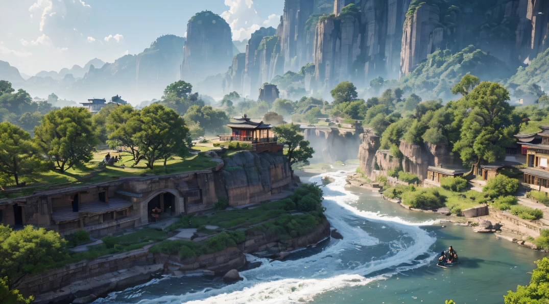 ((ultra real detailed.) (Masterpiece, Top quality, Best quality, offcial art, Beauty and aesthetics: 1.2), Very detailed, Colorful, Most detailed, branches, Buildings, barbed wire, Cherry blossoms, fences, Long hair, En plein air, petals, landscape, rain, green trees, sky, street, A real flight into the fairy world, Chance encounter with Liu Hanshu, He saw in him his former self, It was decided to take him as an apprentice, Teach him how to protect himself, But because of the Tibetan star map, He established relationships with the Liu family and the Jade Sword Sect, It opens with the death of Liu Hanshu, Qin Yu embarked on the road of confrontation with a strong enemy, Working hard, Make yourself stronger, Stick to your own core path of justice, I also want to protect the people I care about, The three brothers took off, And embarked on a long journey to find a good brother, Qin Yu, Where are Xiao Hei and Hou Fei(dense fog)Climb the streets(Doomsday Stream)eyes filled with angry,He clenched his fists,Rush up,Deliver a fatal blow to your opponent,full bodyesbian,Full Body Male Mage 32K(Masterpiece Canyon Ultra HD)Long flowing black hair,Campsite size,zydink, The wounded lined up in the streets(canyons)Climb the streets, The scene of the explosion(canyons), (Linen batik scarf), Angry fighting stance, looking at the ground, Batik linen bandana, Chinese python pattern long-sleeved garment, canyons(Abstract propylene splash:1.2), Dark clouds lightning background,Sprinkle with gold dust(realisticlying:1.4),Black color hair,Flour fluttering,rainbow background, A high resolution, the detail, RAW photogr, Sharp Re, Nikon D850 Film Stock Photo by Jefferies Lee 4 Kodak Portra 400 Camera F1.6 shots, Rich colors, ultra-realistic vivid textures, Dramatic lighting, Unreal Engine Art Station Trend, cinestir 800,Flowing black hair,(((Jungle Canyon)))The wounded lined up in the streets(vale)Climb the streets,Movie master real-time image quality