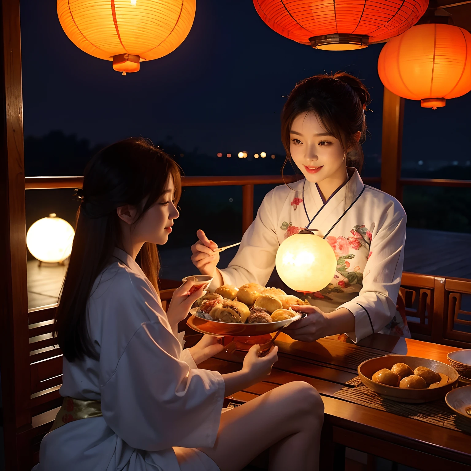 That's a beautiful description of the Mid-Autumn Festival in China. It's a time for family gatherings, enjoying the full moon, and experiencing the warmth and togetherness of traditional Chinese culture.
