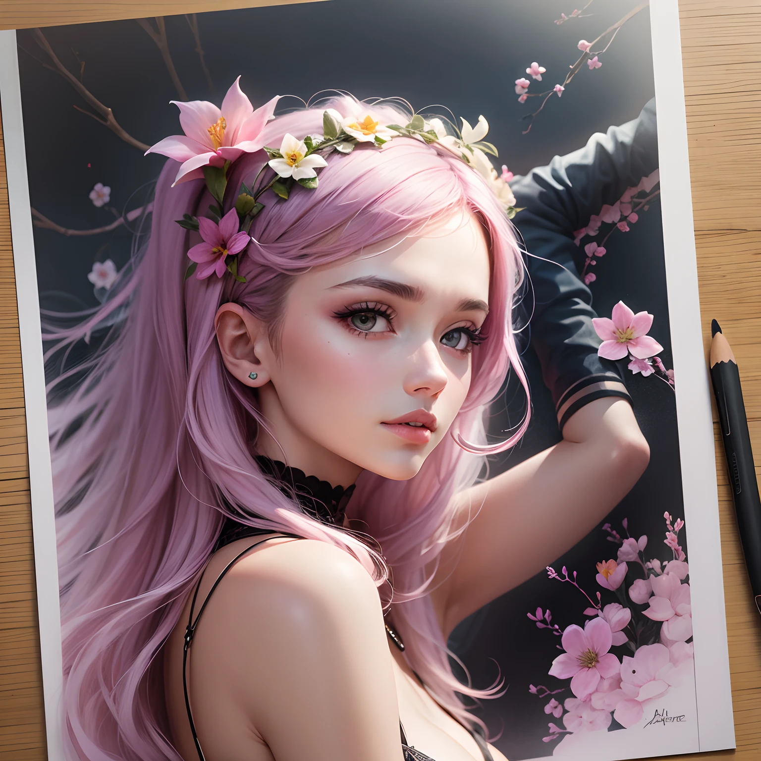 Draw a national style beauty