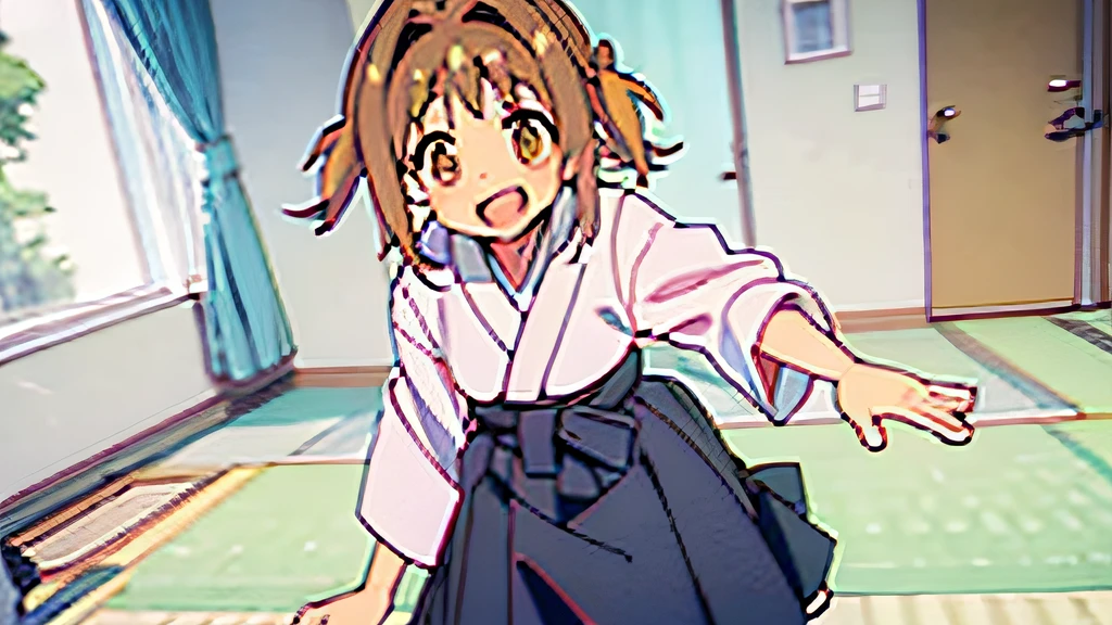 1girl、（long skirt：1.1）、smile、Solo、Cute anime girl, up of young anime girl, Anime art wallpaper 8 K, attractive anime girls, Beautiful anime girl，anime visual of a cute girl, Anime moe art style, Soft anime illustration, cute anime girl portraits, Cute anime girl portrait, cute kawaii girls，Yukata，(okaasahi)，（perfect hand，perfect anatomia）， （Dynamic angles and poses：1.3），having fun，Normal hands，lovely hand,onimai,indoor