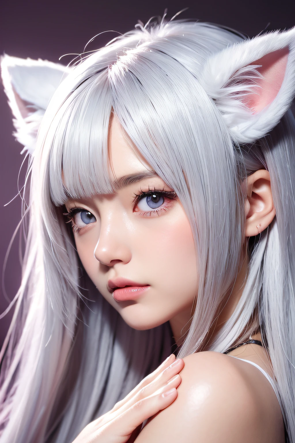 anime styled、One Person１８Beautiful woman of age、Moisturizing and beautiful eyes、ciri、a picture、androgynous hunnuman、oval jaw、Delicate features、Beautiful expression、Beautiful blonde hair、Long bangs、long pony tail、(Blue eyes with a beautiful glow:1.4)、(Eyes shining like a beautiful starry sky)、Cross Filter、LDS Art、Focus on one eye、