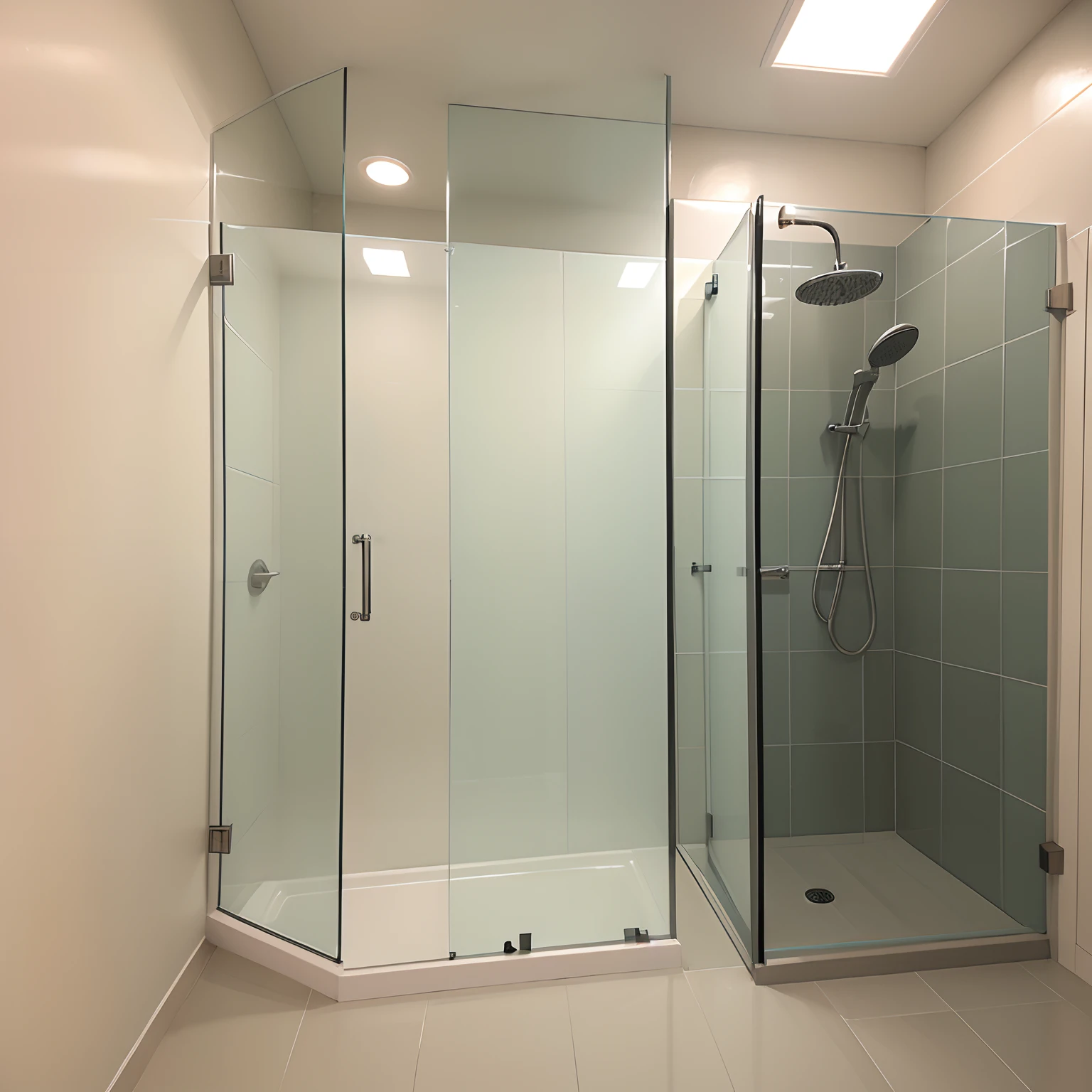 Shower room dry and wet separation partition multiple pictures together